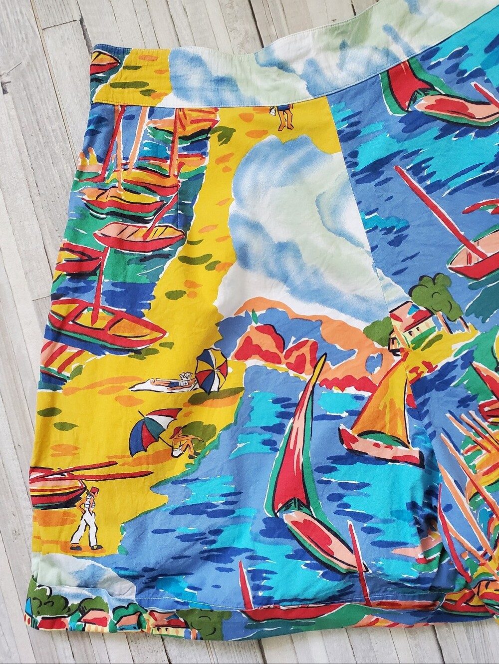 Ralph Lauren Vintage Beach Boat Ski Bear Stadium Shorts Women's Size 10 - Picture 6 of 9